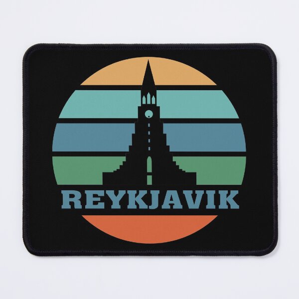 Item preview, Reykjavik Iceland Skyline Landmark Vintage Sunset Travel Souvenir designed and sold by TeeHome.