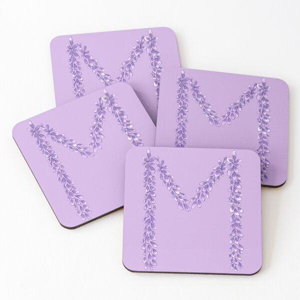 Item preview, Lavender Letter M Hand Drawn in Watercolor and Ink designed and sold by EndlessDoodles.