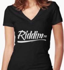RL9 - Riddim 140 (Black) Women's Fitted V-Neck T-Shirt