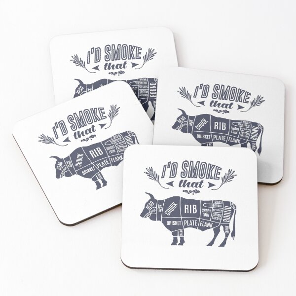 Item preview, Mens Chef Butcher Cook BBQ I'd Smoke That Cow Beef Funny designed and sold by Artsy Aura ⭐⭐⭐⭐⭐  .