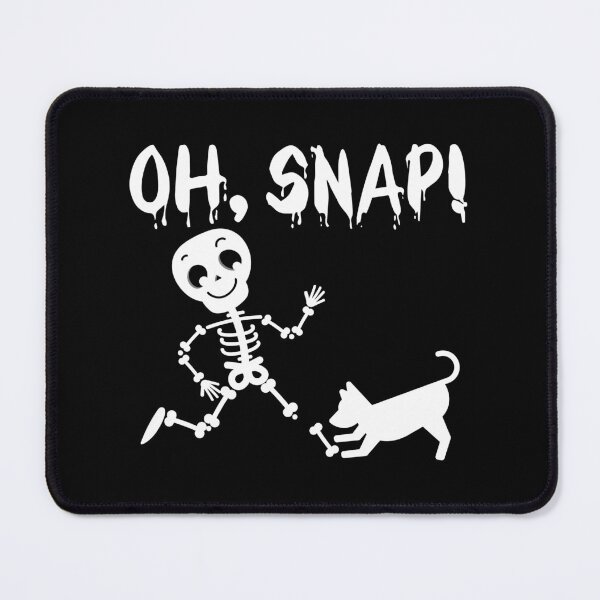 Item preview, Oh Snap, Pumpkin Dog Owner Biting, Halloween Skeleton Snapping designed and sold by Merchking1.