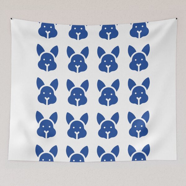 Aperçu de l'œuvre Lapins (motif bleu) créée et vendue par PSheekey.