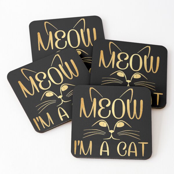 Item preview, Meow I'm a Cat Gold Cat Lovers Pet Gift designed and sold by danielleclh.