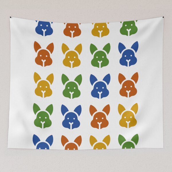 Aperçu de l'œuvre Lapins (motif coloré) créée et vendue par PSheekey.