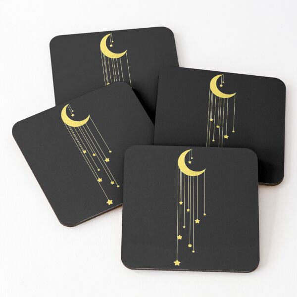 Item preview, Gold Moon And Falling Stars Graphic designed and sold by danielleclh.