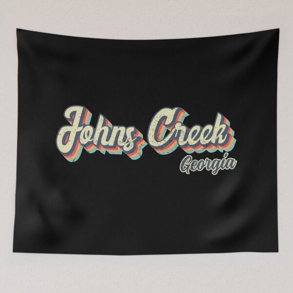 Item preview, Johns Creek City Georgia Retro Vintage 70s rainbow designed and sold by Teelogic.