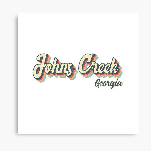 Item preview, Johns Creek City Georgia Retro Vintage 70s rainbow designed and sold by Teelogic.