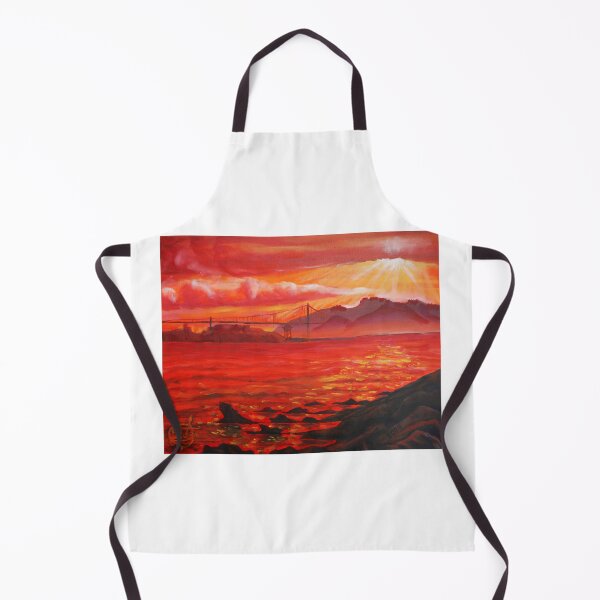 Item preview, Oil Painting - Golden Gate Bridge and Alcatraz Island from Emeryville, 2009 designed and sold by Igor Pozdnyakov.
