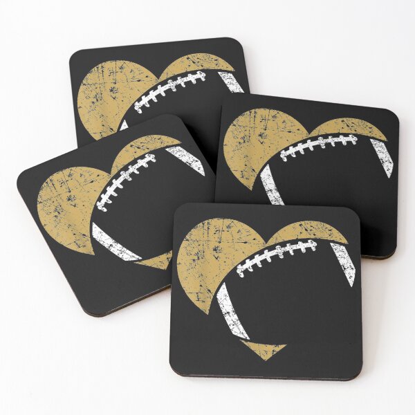Item preview, Football Heart Cutout Gold White Team Game Gift designed and sold by danielleclh.