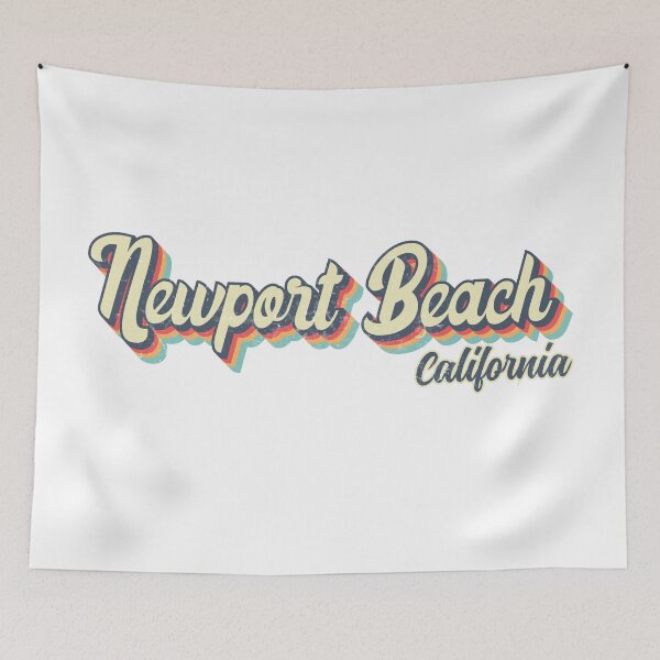 Item preview, Newport Beach City California Retro Vintage 70s rainbow designed and sold by Teelogic.