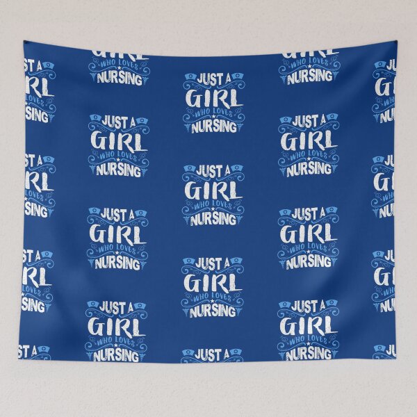 Item preview, Just a Girl who Loves Nursing designed and sold by CreativeBel.