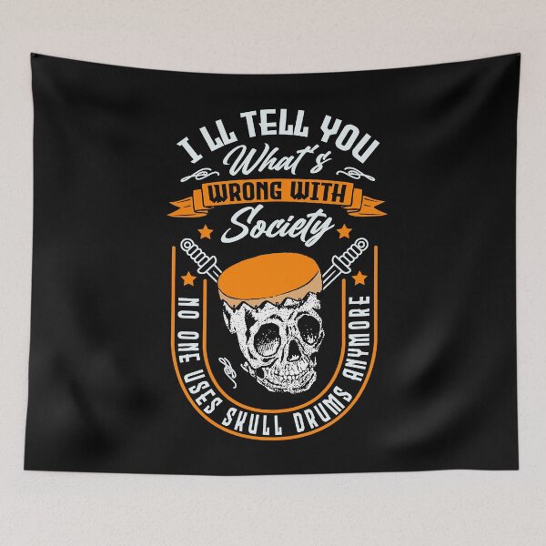 Item preview, Vintage Wrong Society Skull Drum Horror Drummer Gift  designed and sold by TheAplus.