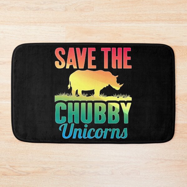 Item preview, Save The Chubby Unicorns, Rainbow Unicorn, Rhinoceros Art  designed and sold by Merchking1.