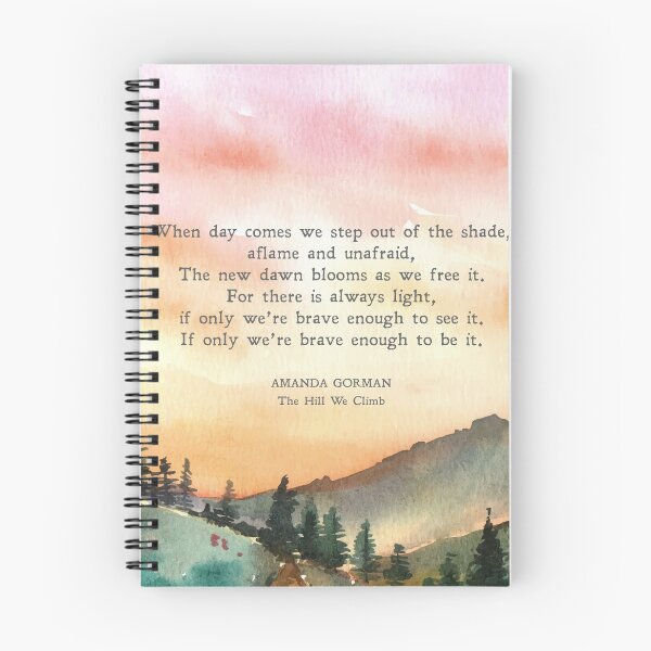 Item preview, The Hill We Climb | Amanda Gorman Quote | Illustrated | Biden Inauguration | Civil Rights | Poster | Wall Art | Physical Print designed and sold by SmashingInkster.
