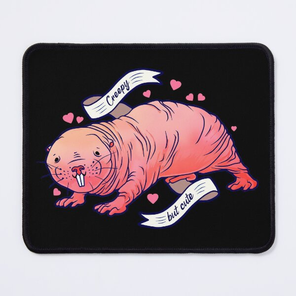 Item preview, Cute But Creepy Funny Naked Mole Rat designed and sold by Ryuvhiel.