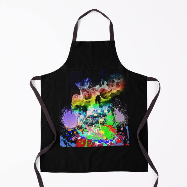 Item preview, Rainbow Skull Smoke Paint Ink Black designed and sold by FreshThredz.