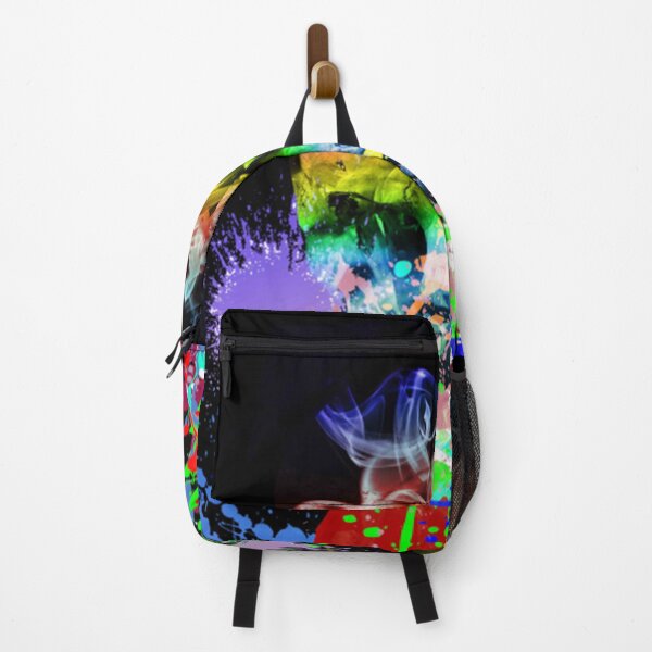 Item preview, Rainbow Skull Smoke Paint Ink Black designed and sold by FreshThredz.