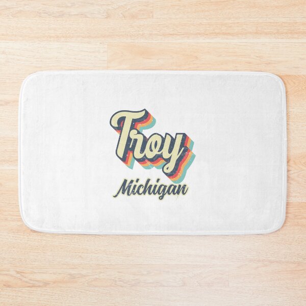 Item preview, Troy City Michigan Retro Vintage 70s rainbow designed and sold by Teelogic.