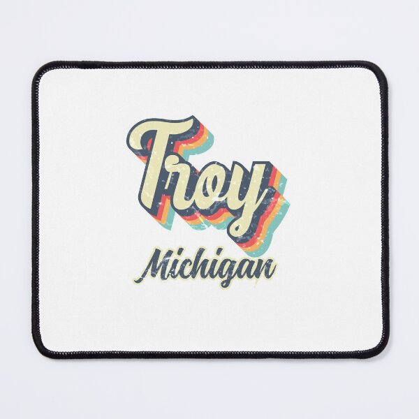 Item preview, Troy City Michigan Retro Vintage 70s rainbow designed and sold by Teelogic.
