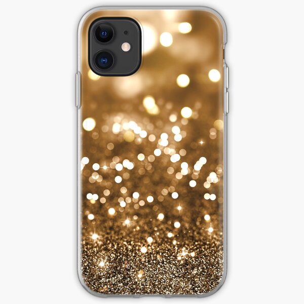 Gold Glitter Bokeh iPhone Soft Case