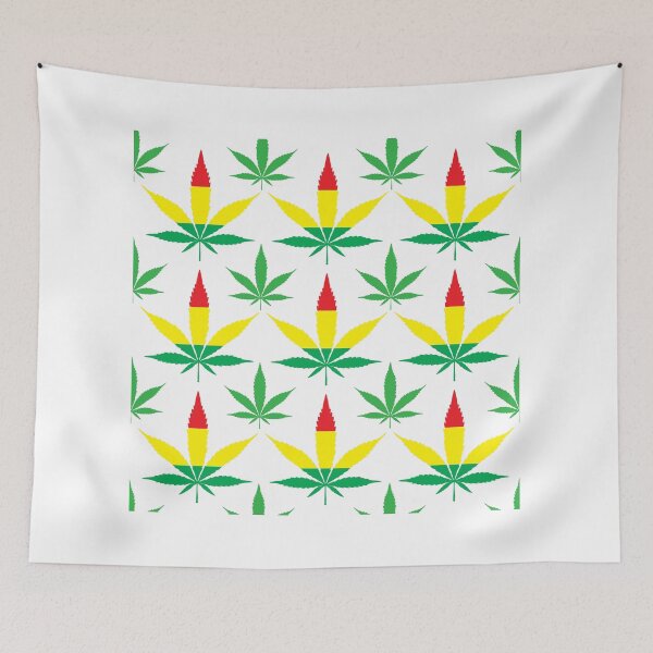 Item preview, Cannabis leaf pattern, reggae color designed and sold by CeresGraphic.