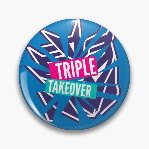 Item preview, Triple Takeover smashed logo (blue background) designed and sold by TripleTakeover.
