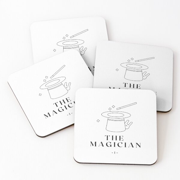 Item preview, The Magician Tarot Card I Minimalist Black and White designed and sold by Manoondaly.