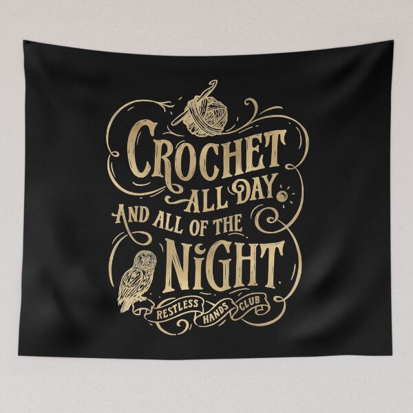 Item preview, Gifts For Men Crochet All Day And All Of The Night Gold Gift For Fans designed and sold by TerrillBats.