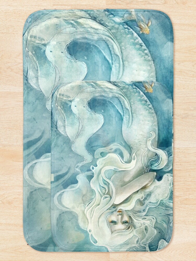 Bath Mat, Mermaid designed and sold by strijkdesign