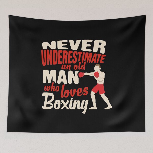 Item preview, Boxing,Never Understimate An Old Man Who Loves Boxing, Grandfather Hobby, Passion Fitness, Gym Sweat designed and sold by Merchking1.