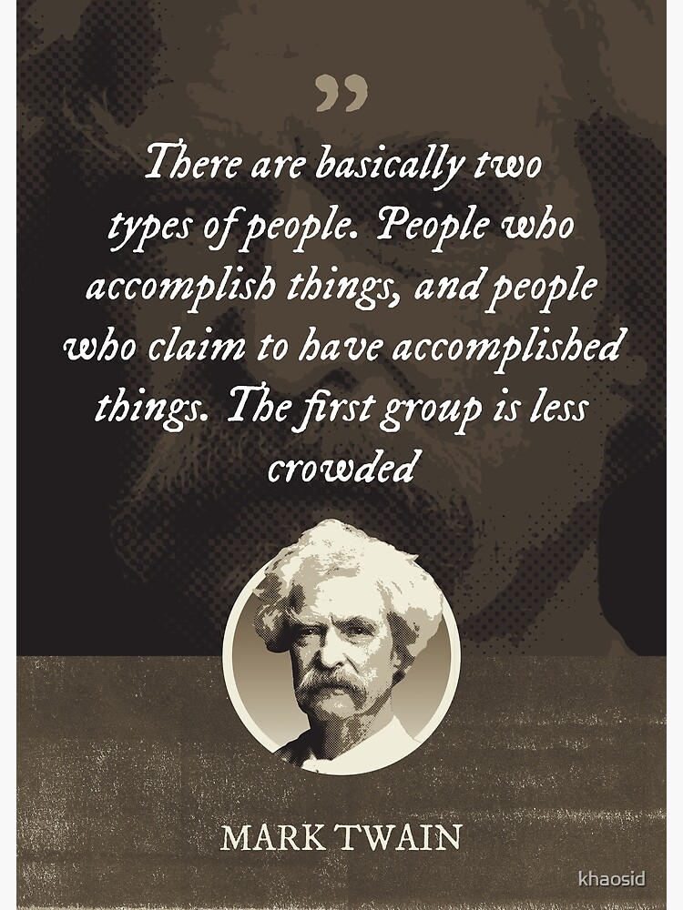 I once read here that there are two types of people. People who