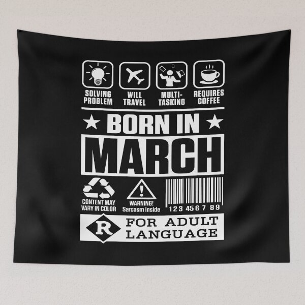 Item preview, Born In March Funny Awesome Birthday Legend Party for Adult Language designed and sold by Merchking1.