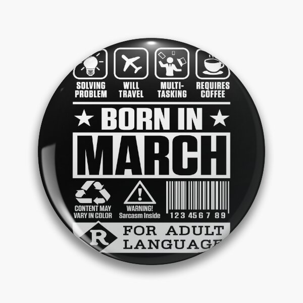 Item preview, Born In March Funny Awesome Birthday Legend Party for Adult Language designed and sold by Merchking1.