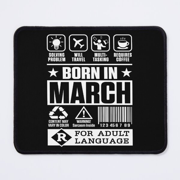 Item preview, Born In March Funny Awesome Birthday Legend Party for Adult Language designed and sold by Merchking1.