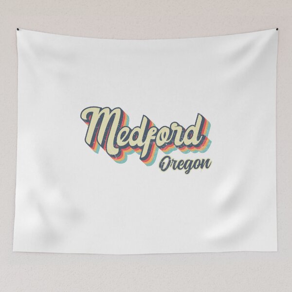 Item preview, Medford City Oregon Retro Vintage 70s rainbow designed and sold by Teelogic.
