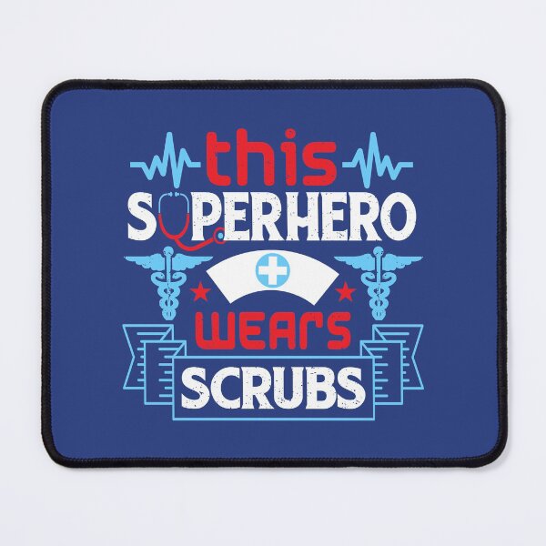 Item preview, This Superhero Wears Scrubs designed and sold by CreativeBel.