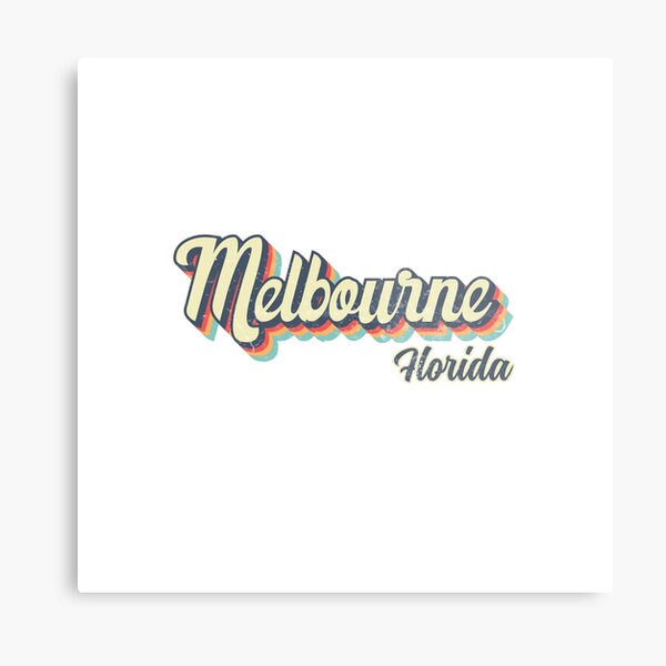 Item preview, Melbourne City Florida Retro Vintage 70s rainbow designed and sold by Teelogic.