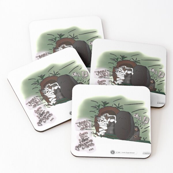 Jesus if you had come earlier - Lazarus and his sisters Coasters (Set of 4)