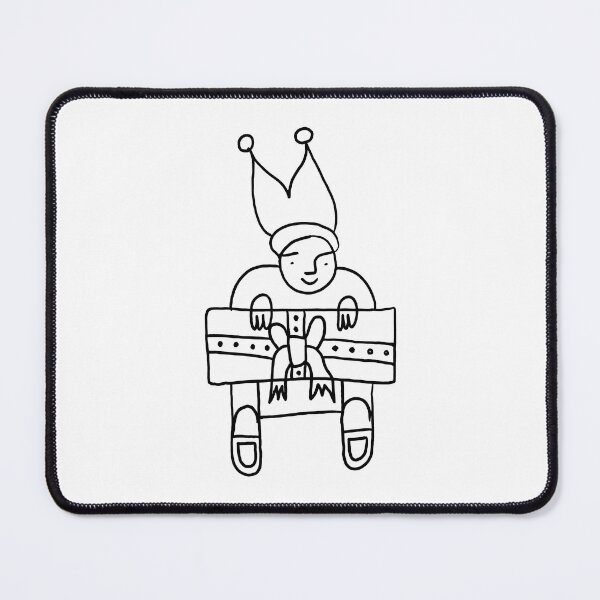 Item preview, Elf with a Gift for Christmas Black and White designed and sold by Istvan Ocztos.