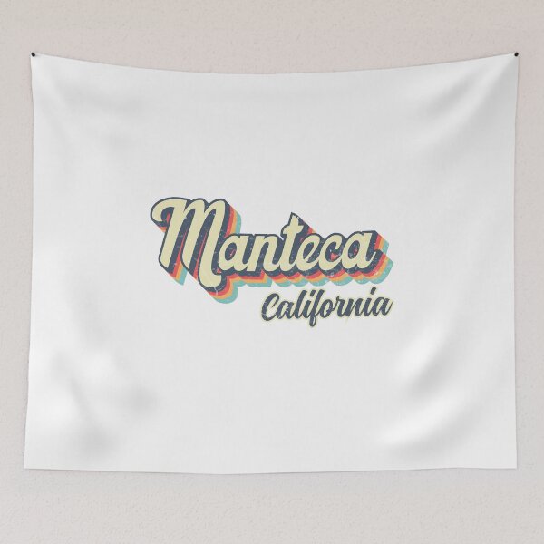 Item preview, Manteca City California Retro Vintage 70s rainbow designed and sold by Teelogic.