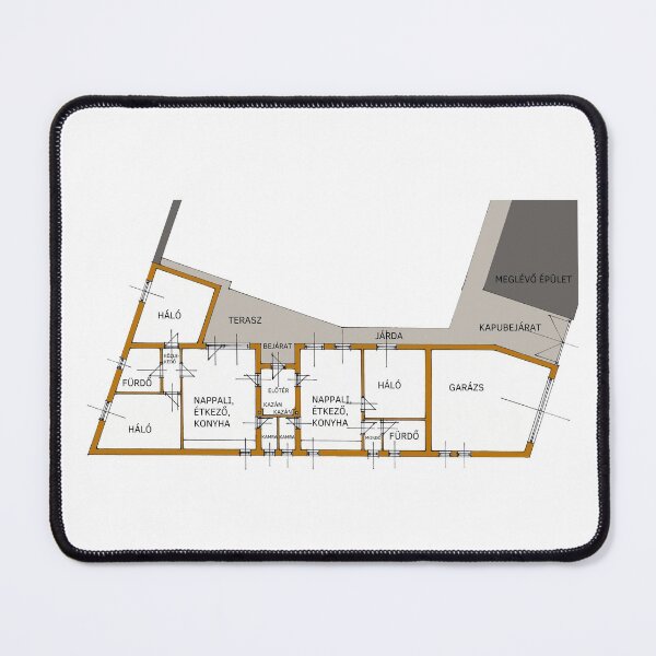 Item preview, Floor plan of a two-apartment family house designed and sold by Istvan Ocztos.