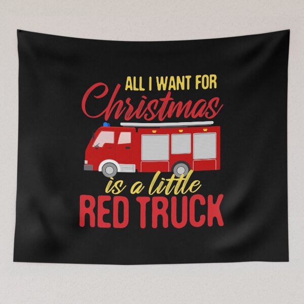 Item preview, Little Red Truck For Christmas Fireman Firefighter Xmas designed and sold by Merchking1.