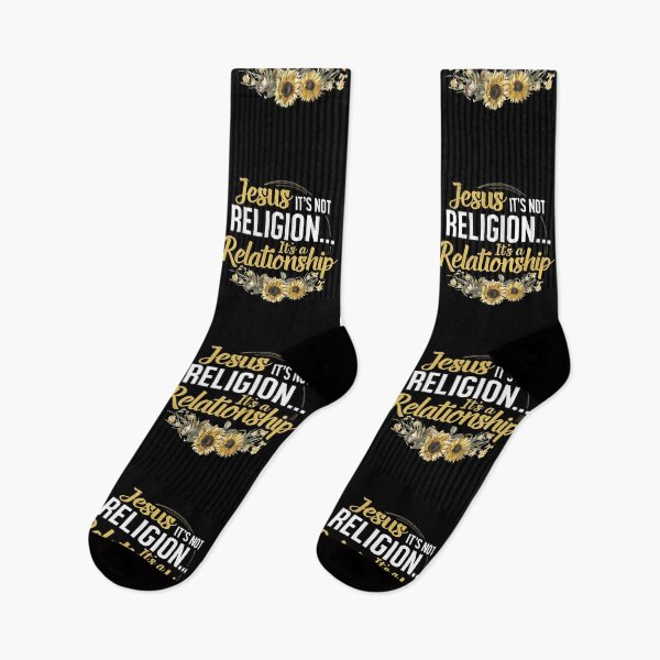 Item preview, Jesus It's Not Religion It's A Relationship, Floral Sunflower Christian Quotes designed and sold by Merchking1.