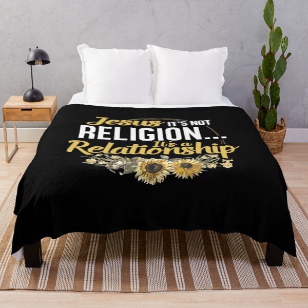 Item preview, Jesus It's Not Religion It's A Relationship, Floral Sunflower Christian Quotes designed and sold by Merchking1.