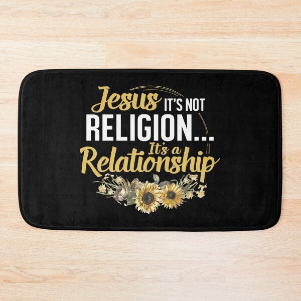 Item preview, Jesus It's Not Religion It's A Relationship, Floral Sunflower Christian Quotes designed and sold by Merchking1.