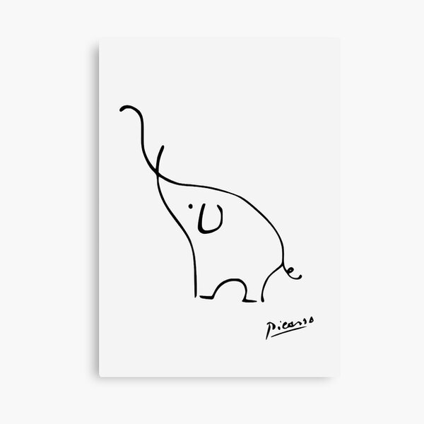 Simple Drawing Pablo Art Line Poster Canvas Print