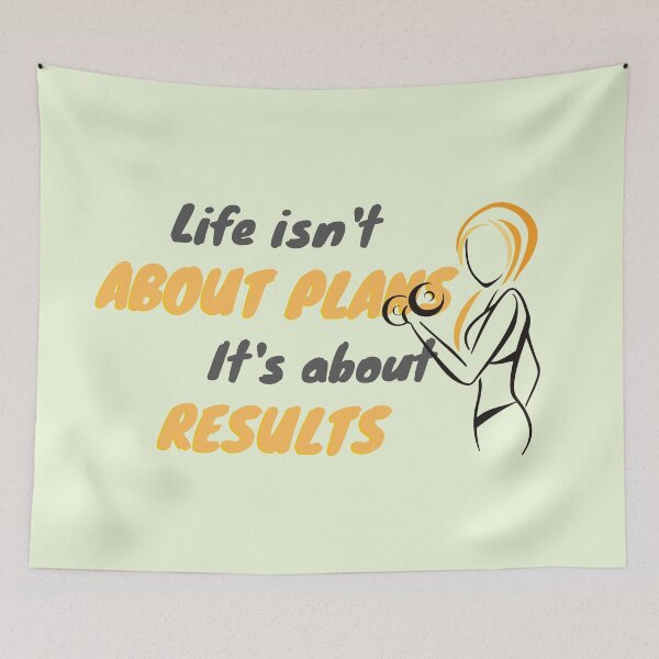 Item preview, Life Isn't About Plans It's About Results-Action Attitude Quotes designed and sold by Red-ElYoubi.