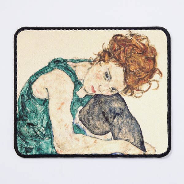 Item preview, Woman sitting kneeling bent, Egon Schiele designed and sold by fourretout.