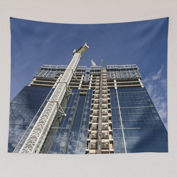 Item preview, Construction of a new glass and steel skyscraper reflecting the perfect sky designed and sold by James-Cole.