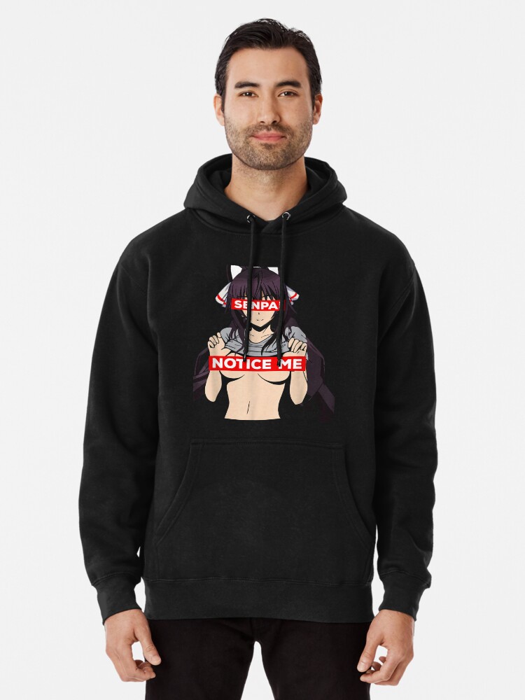 Lewd Hentai Notice Me Senpai Sexy Undressing Anime Girl Pullover Hoodie for Sale by HumbleShirt Redbubble